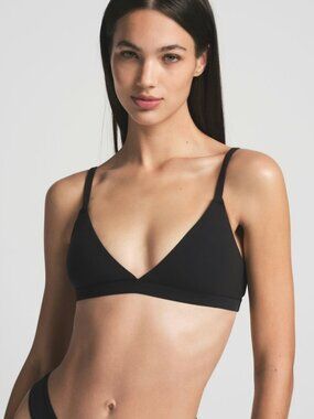 Skims Fits Everybody Triangle Bralette (Onyx) - Size Medium